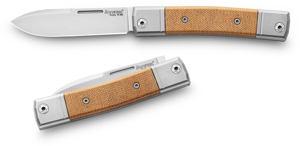 Lion Steel BM2 CVN BestMAN Slipjoint Folding Knife, M390, Natural Micarta, BM2CVN